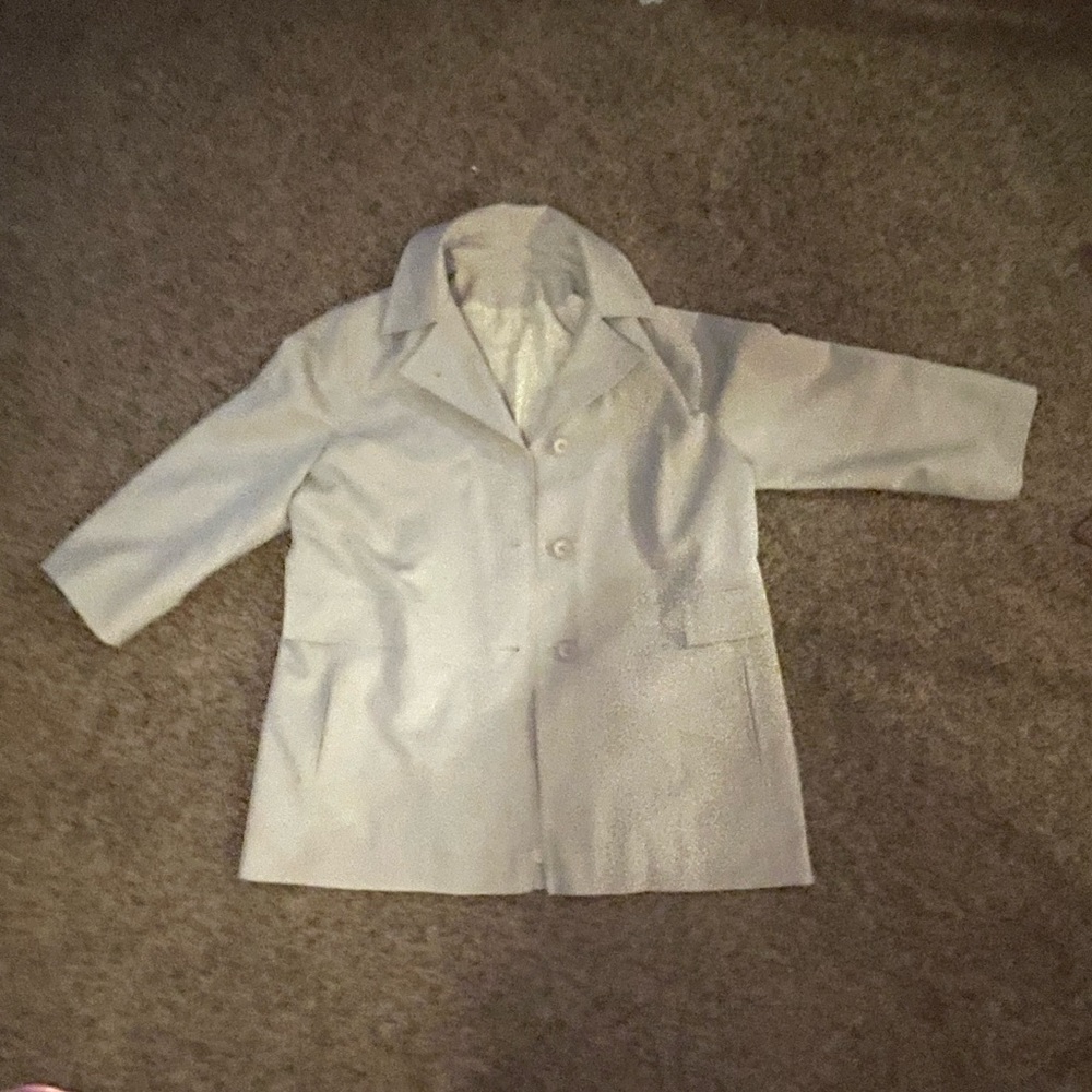 Samuel Martin LTD Seattle Rainwear, Beige Coat, Size 18